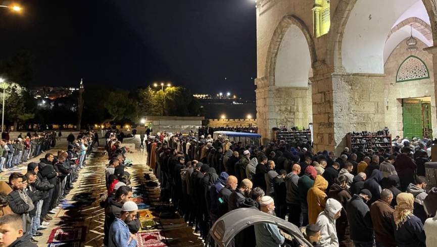 حضور صدها هزار نمازگزار فلسطینی در مسجدالاقصی