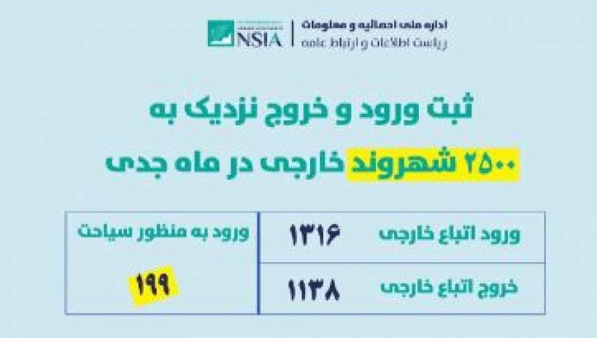 گروه طالبان اعلام کرد: رفت و آمد بیش از 2400 خارجی به افغانستان در ماه جدی